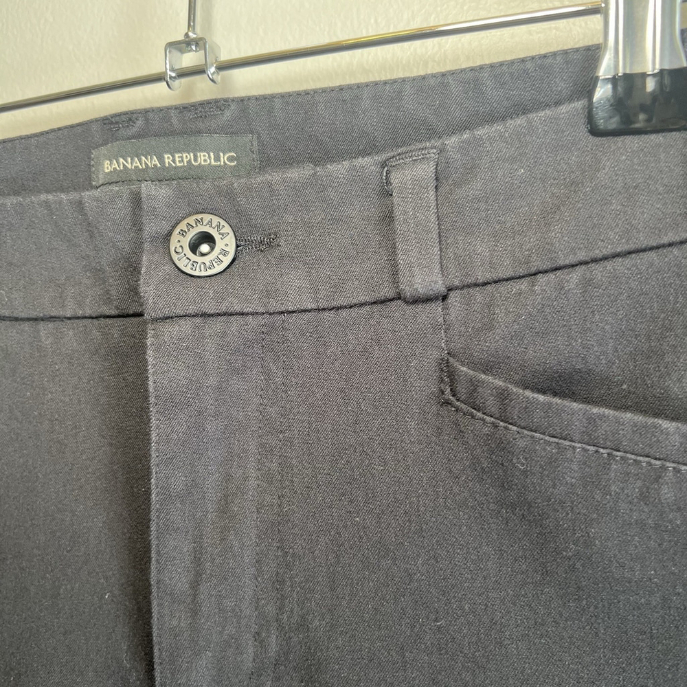 Banana Republic Womens Slim Straight Chino Pants Black Size 10 Slash Pocket - Picture 3 of 11
